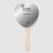 Luxe Zilveren Glans Charity Veiling Handwaaier (Achterkant)