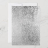 Luxe zilveren glinsterende glitter glamour bruilof kaart (Achterkant)