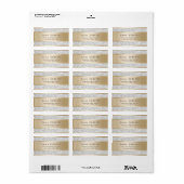 Luxe zilveren glitter elegante gouden streep etiket (Full Sheet)