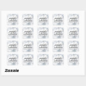 Luxe Zilveren Glitter Lights Bruiloft monogram Vierkante Sticker (Vel)