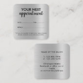 Luxe Zilveren Glitter Salon Benodigdheden Afsprakenkaartje (Voorkant / Achterkant)