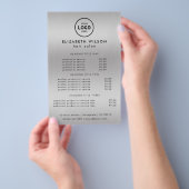 Luxe Zilveren Glitter Salon Benodigdheden Flyer (Hand)