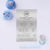 Luxe Zilveren Glitter Salon Benodigdheden Flyer (Enkel)