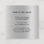 Luxe Zilveren Glitter Salon Benodigdheden Kortingskaartje (Achterkant)