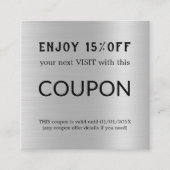 Luxe Zilveren Glitter Salon Benodigdheden Kortingskaartje (Voorkant)