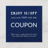 Luxe Zilveren Glitter Salon Benodigdheden Kortingskaartje (Voorkant)