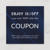 Luxe Zilveren Glitter Salon Benodigdheden Kortingskaartje (Voorkant)