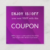 Luxe Zilveren Glitter Salon Benodigdheden Kortingskaartje (Voorkant)