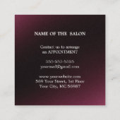 Luxe Zilveren Glitter Salon Benodigdheden Kortingskaartje (Achterkant)