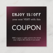 Luxe Zilveren Glitter Salon Benodigdheden Kortingskaartje (Voorkant)