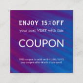 Luxe Zilveren Glitter Salon Benodigdheden Kortingskaartje (Voorkant)