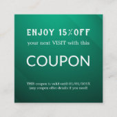 Luxe Zilveren Glitter Salon Benodigdheden Kortingskaartje (Voorkant)