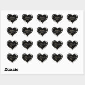 Luxe Zilveren Glitterlijst Bedankt Hart Sticker (Vel)