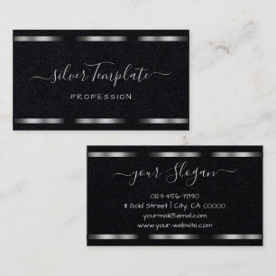 Luxe zilveren handtekening Handlettering Font Chic Visitekaartje