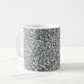 Luxe zilveren koffiemok (Voorkant links)