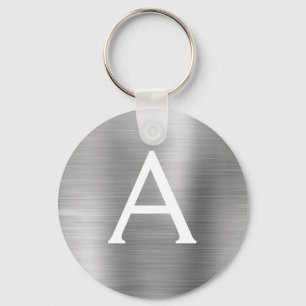 Luxe Zilveren Nep RVS Monogram Sleutelhanger