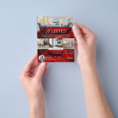Luxe zojuist genoteerde makelaar makelaar flyer (Hand)