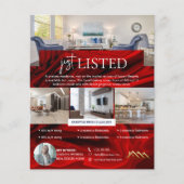 Luxe zojuist genoteerde makelaar makelaar flyer (Voorkant)