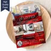 Luxe zojuist genoteerde makelaar makelaar flyer