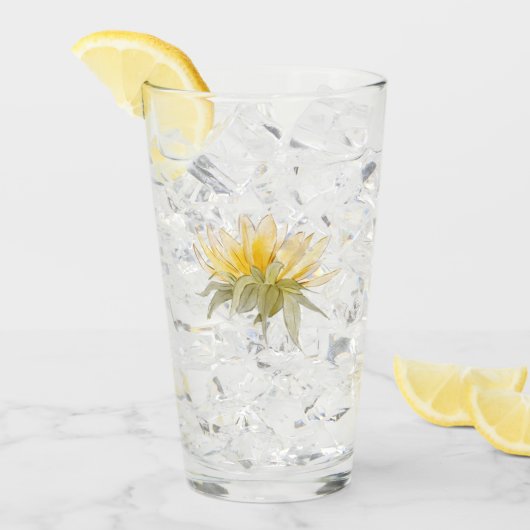 Luxe Zonnebloem Bruiloft Glas (Voorkant ijs)