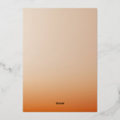 Luxe zonsondergang bruiloft folie uitnodiging (Achterkant)