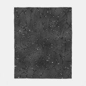 Luxe zwart-chromatische glitterachtergrond fleece deken (Voorkant)