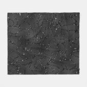 Luxe zwart-chromatische glitterachtergrond fleece deken (Voorkant (Horizontaal))