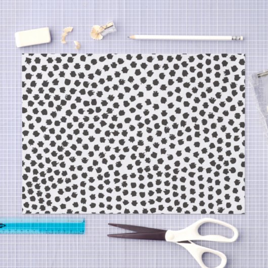 Luxe zwart Confetti Stippen II tissuepapier (Craft)