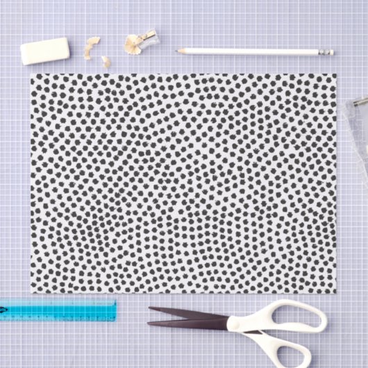 Luxe zwart Confetti Stippen tissuepapier (Craft)