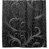 Luxe zwart douchegordijn (Voorkant)