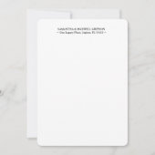 Luxe Zwart Elegant Gepersonaliseerd Dank u Notitiekaartje (Voorkant)