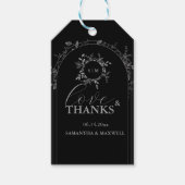 Luxe Zwart Elegant Huwelijk Cadeaulabel (Voorkant)