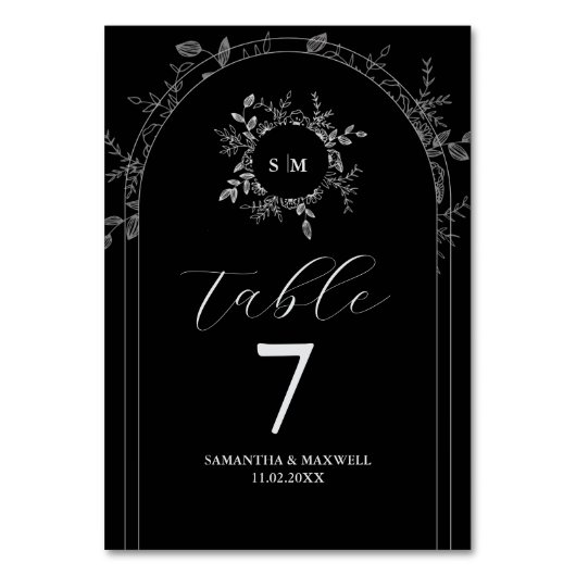 Luxe Zwart Elegant Op Maat  Kaart (Voorkant)