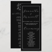 Luxe Zwart Elegant Trouwprogramma (Voorkant / Achterkant)