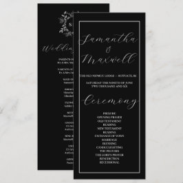 Luxe Zwart Elegant Trouwprogramma