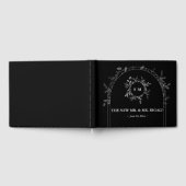 Luxe Zwart elegante bruiloft gastenboek (Volledig)