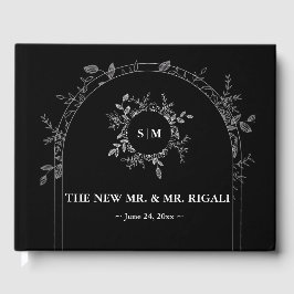 Luxe Zwart elegante bruiloft gastenboek