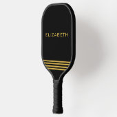 Luxe zwart en goud aangepaste naam pickleball paddle (Links)
