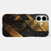 Luxe Zwart en Goud Abstract Geometrisch Case-Mate iPhone Case (Achterkant (horizontaal))