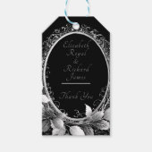 Luxe zwart en goud bruiloft thema Elegant Cadeaulabel (Voorkant)