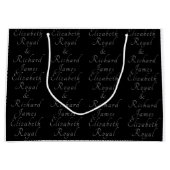 Luxe zwart en goud bruiloft thema Elegant Groot Cadeauzakje (Voorkant)