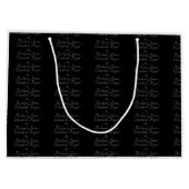 Luxe zwart en goud bruiloft thema Elegant Groot Cadeauzakje (Achterkant)