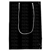 Luxe zwart en goud bruiloft thema Elegant Medium Cadeauzakje (Achterkant)