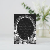 Luxe zwart en goud bruiloft thema Elegant RSVP Kaartje (Staand voorkant)