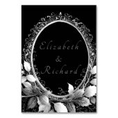 Luxe zwart en goud bruiloft thema kaart (Achterkant)