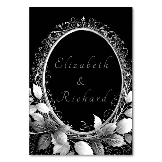 Luxe zwart en goud bruiloft thema kaart (Achterkant)