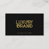 Luxe zwart en goud – Elegant minimalistisch design Visitekaartje (Voorkant)