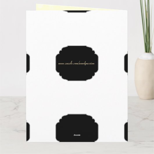 Luxe zwart en goud Gelukkig Verjaardag Dochter Kaart (Achterkant)