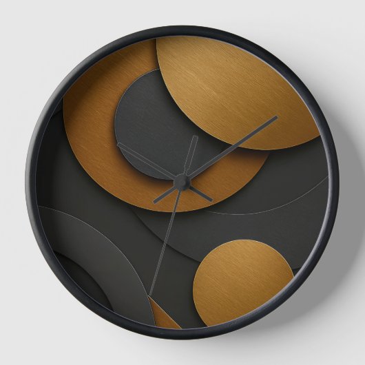 Luxe zwart en goud geometrisch abstract ontwerp (Voorkant)