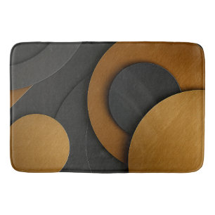 Luxe zwart en goud geometrisch abstract ontwerp badmat